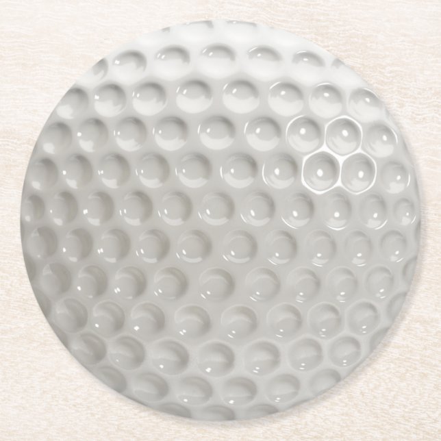 Golf Boll Sport Underlägg Papper Rund (Framsidan)