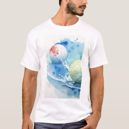 Golf Boll Stänk Golf T Shirt