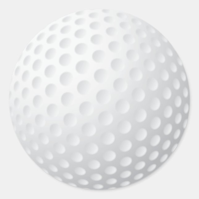 Golf Boll Sticker Runt Klistermärke (Framsida)
