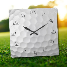 Golf Boll Struktur Fyrkantig Klocka