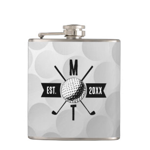 Golf Boll Struktur & Klubb Initial Monogram Fickplunta