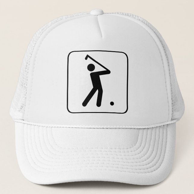 Golf Boll Symbol Hat Truckerkeps (Framsida)