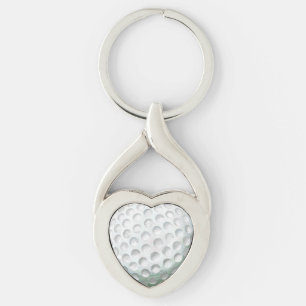 Golf Boll Twisted Heart Finare Nyckelring