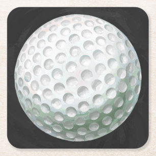Golf Boll Underlägg Papper Kvadrat