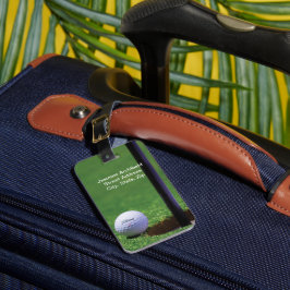 Golf boll vid kant i kopp nära Personalize Fodral Bagagebricka