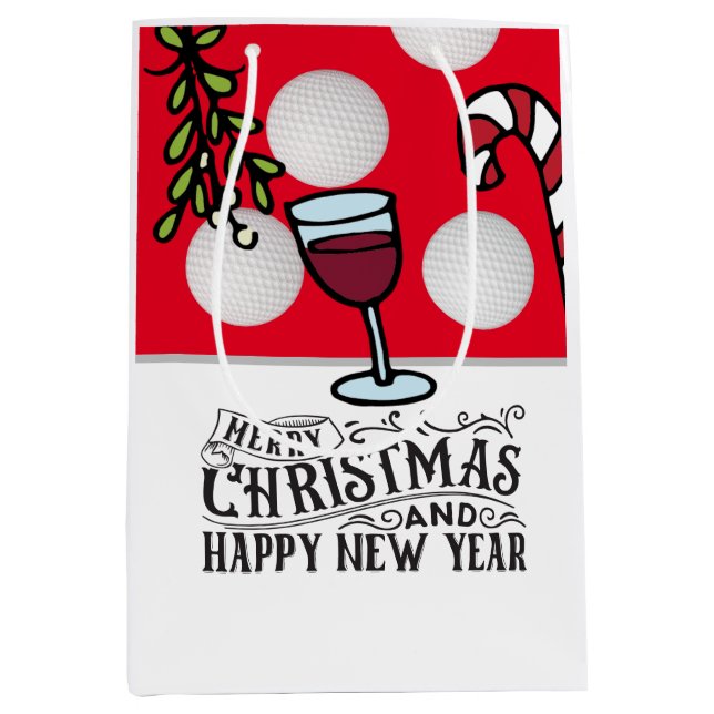 Golf boll Vin Mistletoe for Golfer jul (Framsidan)