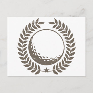 Golf Boll Vintage Design Vykort