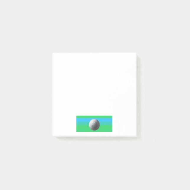 Golf Boll, vita dynor Post-it Block (Framsida)
