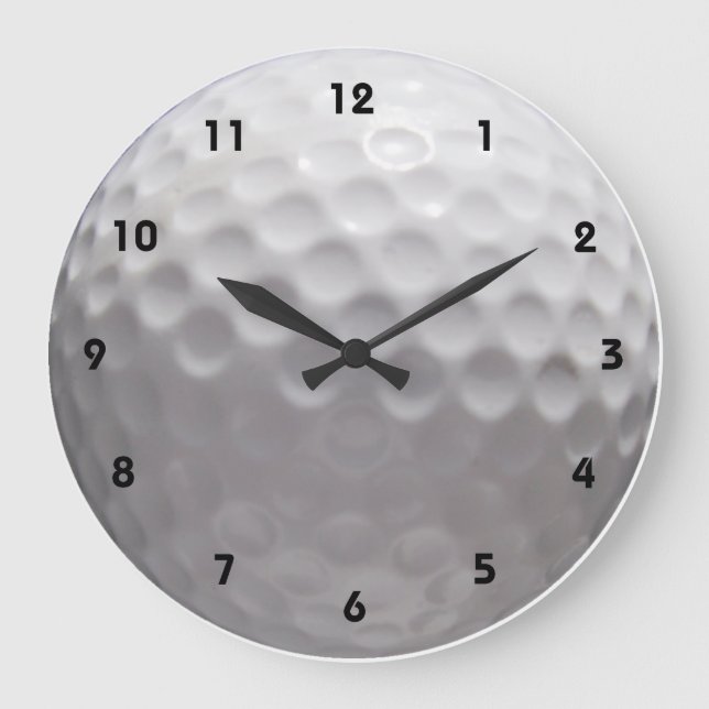 Golf Boll Wall Clock med nummer Stor Klocka (Framsida)