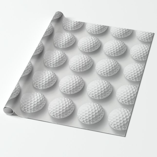 Golf Boll Wrapping Papper - Perfekt för Golf Älska Presentpapper (Utrullad)