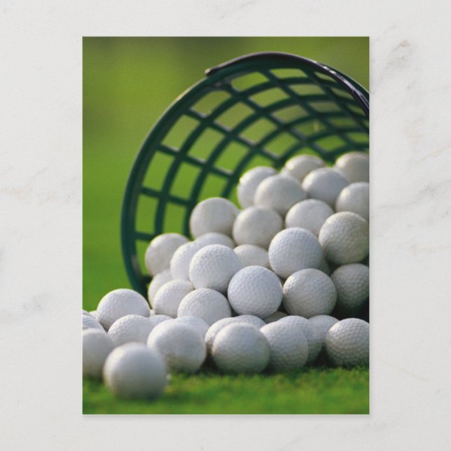 Golf Bollar Bucket Vykort (Framsida)