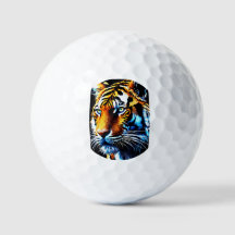 Golf Bollar design av tigern ansikte.well kom