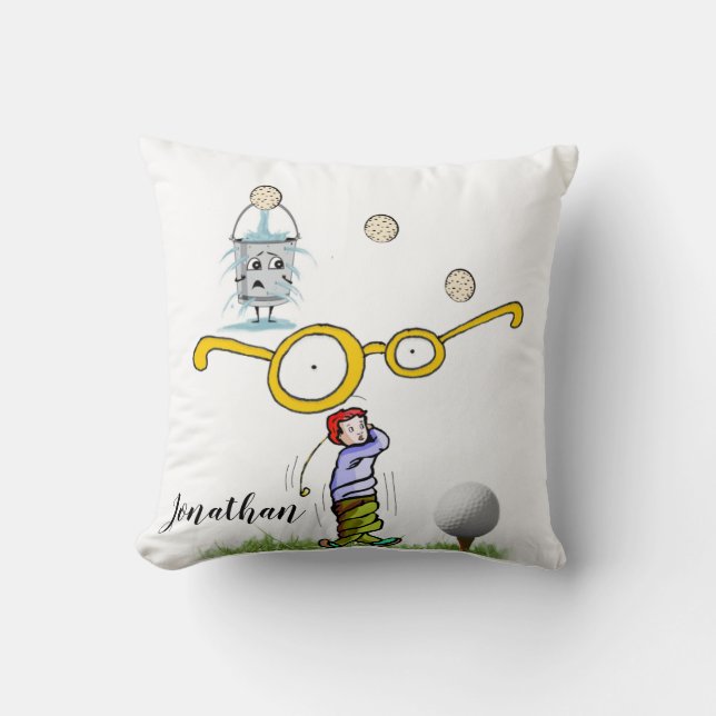 Golf Bollar Golfer Dekorativ kudde (Framsida)