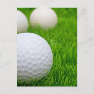 Golf Bollar i gräs Vykort