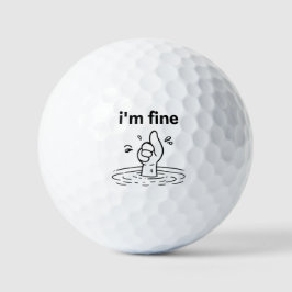 Golf bollar med humor.