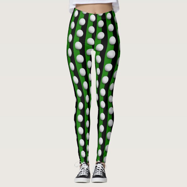 Golf Bollar Mönster | Coola Girly Sport Gift Leggings (Framsida)