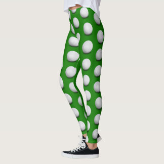 Golf Bollar Mönster | Coola grönt-sportgåva Leggings