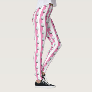 Golf Bollar Mönster Coola rosa-sportgåva Leggings