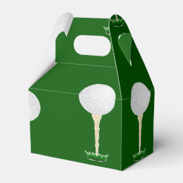 Golf bollar mönster på grönt presentaskar