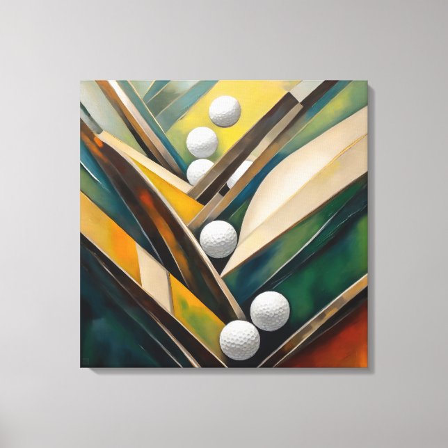 Golf Bollar Painting - Canvas Art-utskrift (Framsida)