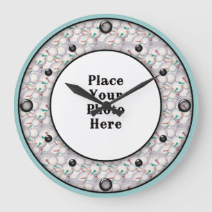 Golf Bollar Ram din fotomäggsklocka Stor Klocka