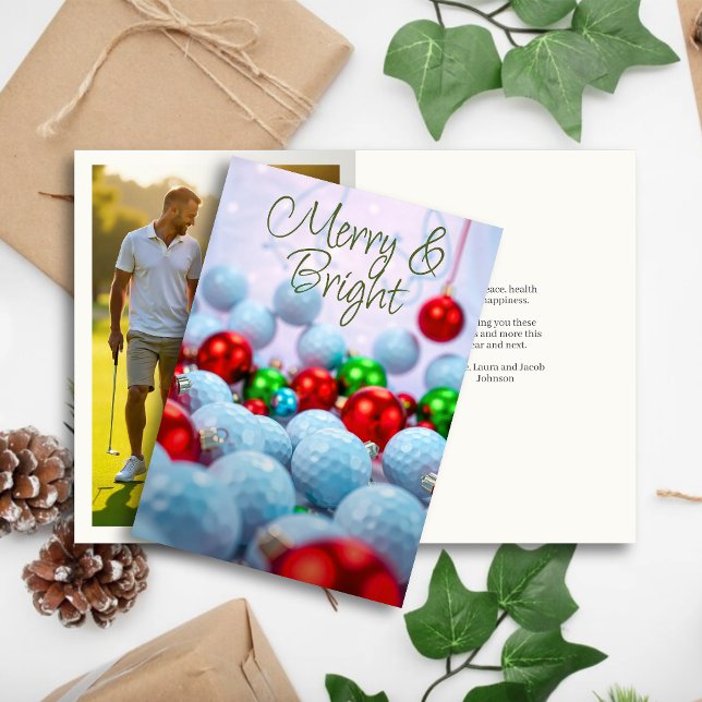 Golf Bollar & Shiny Ornaments ・ Familjefoto Helgkort (Skapare uppladdad)