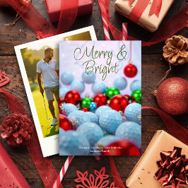 Golf Bollar & Shiny Ornaments ・ Familjefoto Julkort