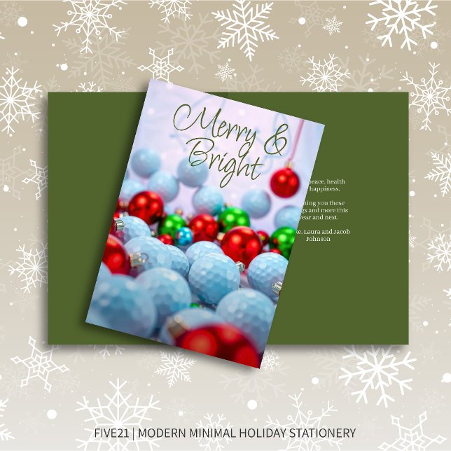 Golf Bollar & Shiny Ornaments ・ Grönt Helgkort (Skapare uppladdad)