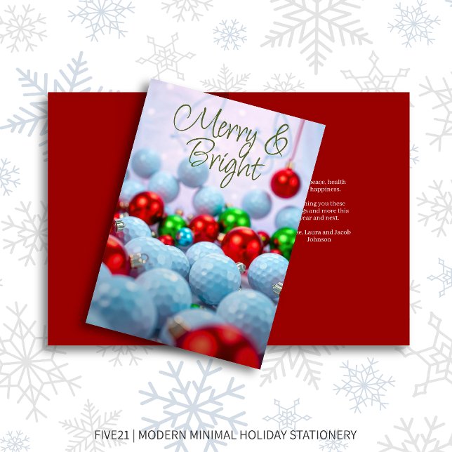 Golf Bollar & Shiny Ornaments ・ Röd Helgkort (Skapare uppladdad)