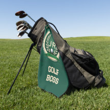Golf Boss Heraldisk Emblem Anpassat Namn Elfenben 