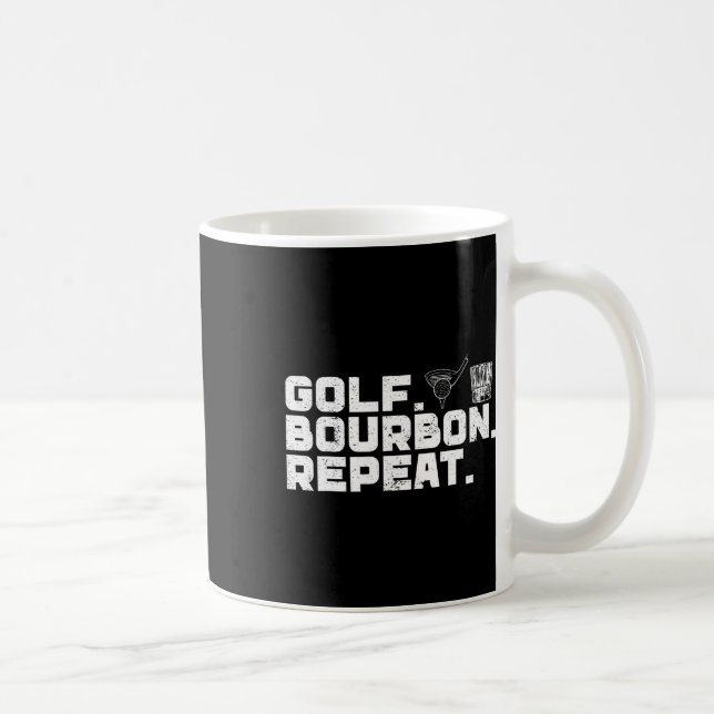 Golf Bourbon Repeat Golf&amp; Bourbon Drinking Lo Kaffemugg (Höger)