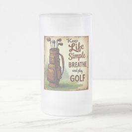 Golf Breathe och Play Golf Frostat Ölglas