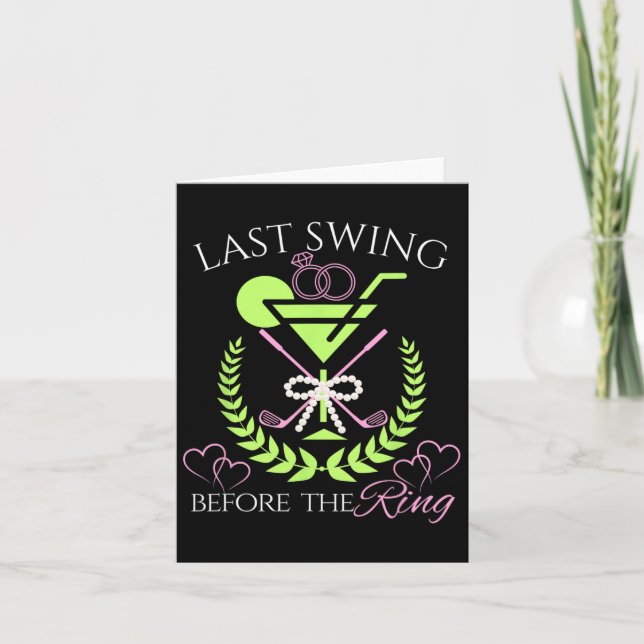 Golf Bride, förra gången före Ring Bachelorette Kort (Framsida)