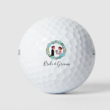Golf Bride och Groom bröllop Golf Bollar