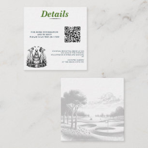 Golf Brides Bröllop QR-kod Tilläggskort