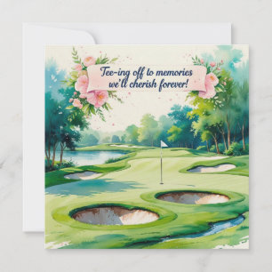 Golf bröllop för firandet med oss tack kort