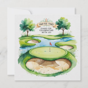 Golf bröllop för firandet med oss tack kort