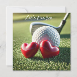 Golf BRÖLLOP med golf boll på att lägga grönt Inbjudningar