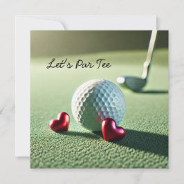 Golf BRÖLLOP med golf boll på att lägga grönt Inbjudningar
