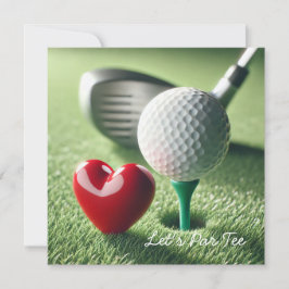 Golf BRÖLLOP med golf boll på att lägga grönt Inbjudningar