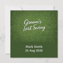 Golf Bröllop Par-Tee Golf Tema Inbjudan | Tee Tid