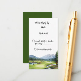 Golf Bröllop R.S.V.P Tilläggskort