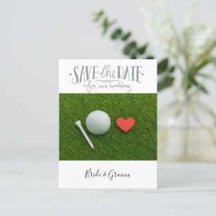 Golf bröllop spara datum vykort
