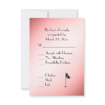 Golf Bröllop Themes Rosa OSA med menyval