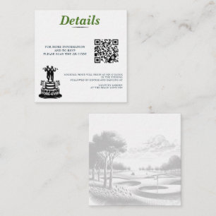 Golf Bröllops QR-kod Tilläggskort