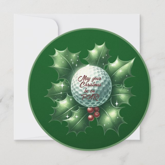 Golf Buddy-julhälsningskort Julkort (Framsida)