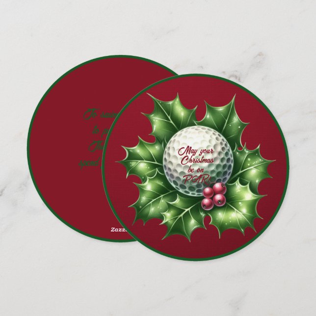 Golf Buddy-julhälsningskort Julkort (Fram/baksida)