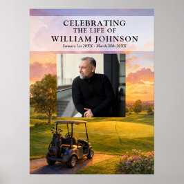 Golf Buggy Livscelebration Foto Välkomstskylt Poster