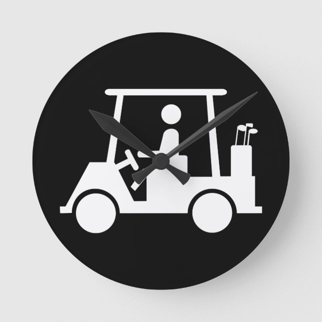 Golf Buggy Rund Klocka (Framsida)