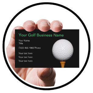 Golf Business Simple Golf Boll Theme Visitkort